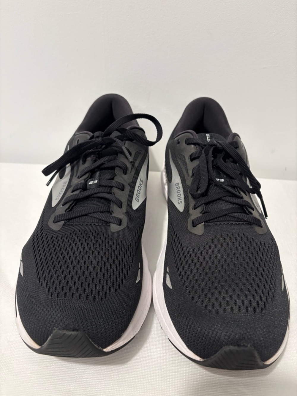 Brooks Black and Gray Athletic Shoe Interior Label